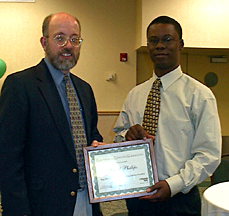 Dr. Kevin Lear and ECE senior Terrell Phillips