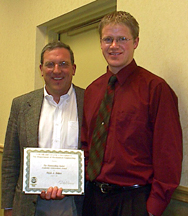 Dr. Wade Troxell and ME junior Nick Stites