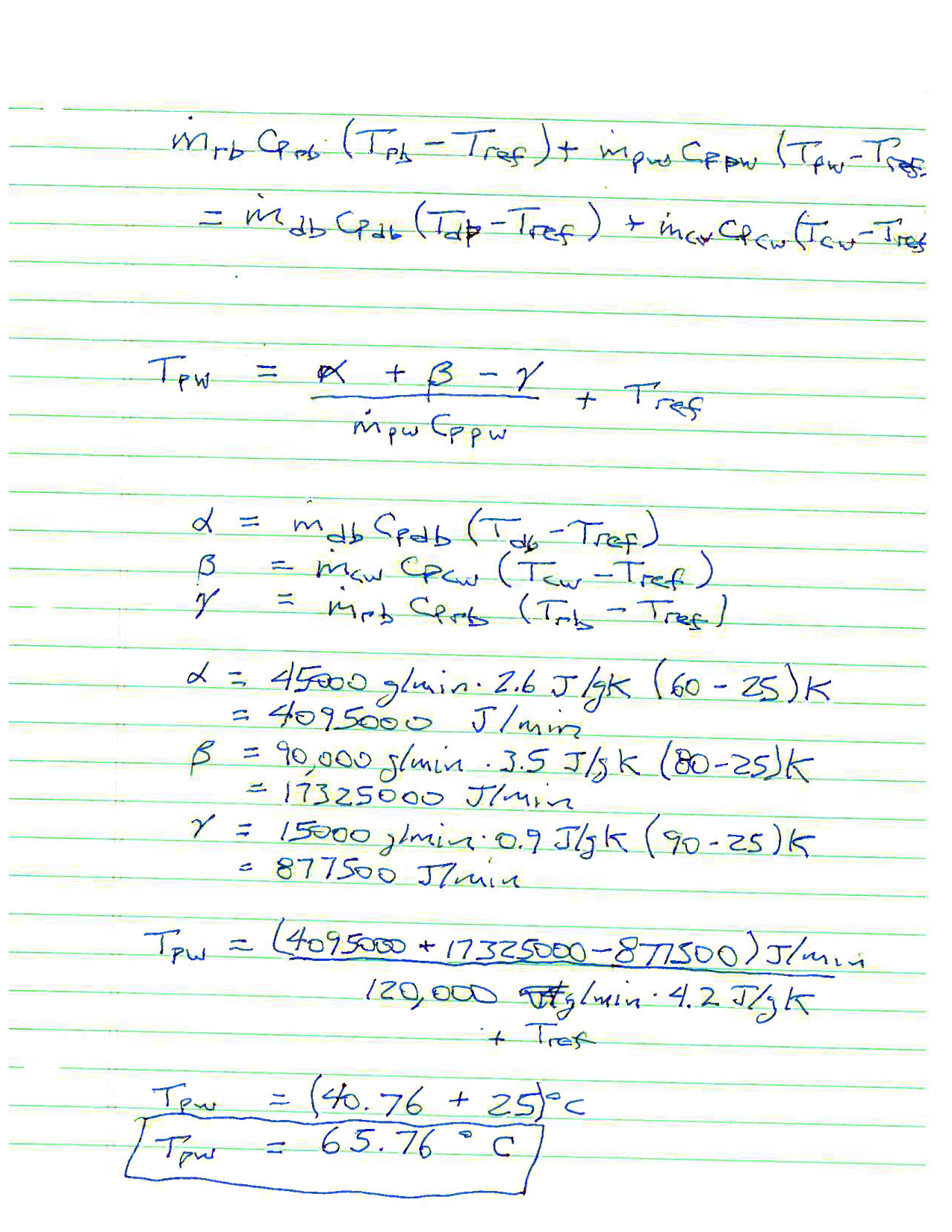Exercise Sensible heating or cooling — Introduction to Chemical and
