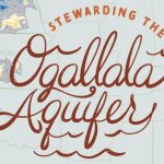 Map of U.S. Midwest and West with words "Stewarding the Ogallala Aquifer"
