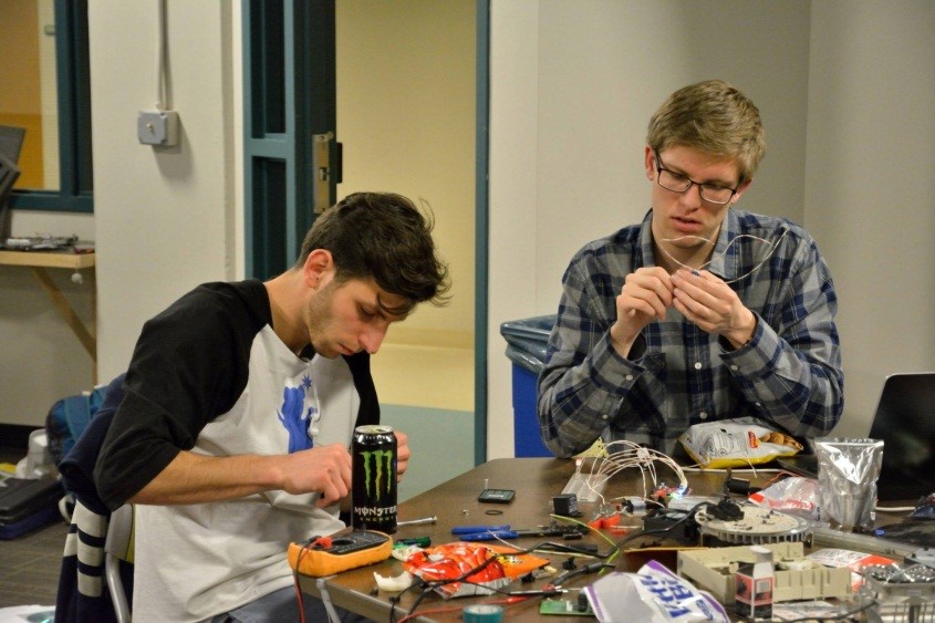 Two Students Building a Project