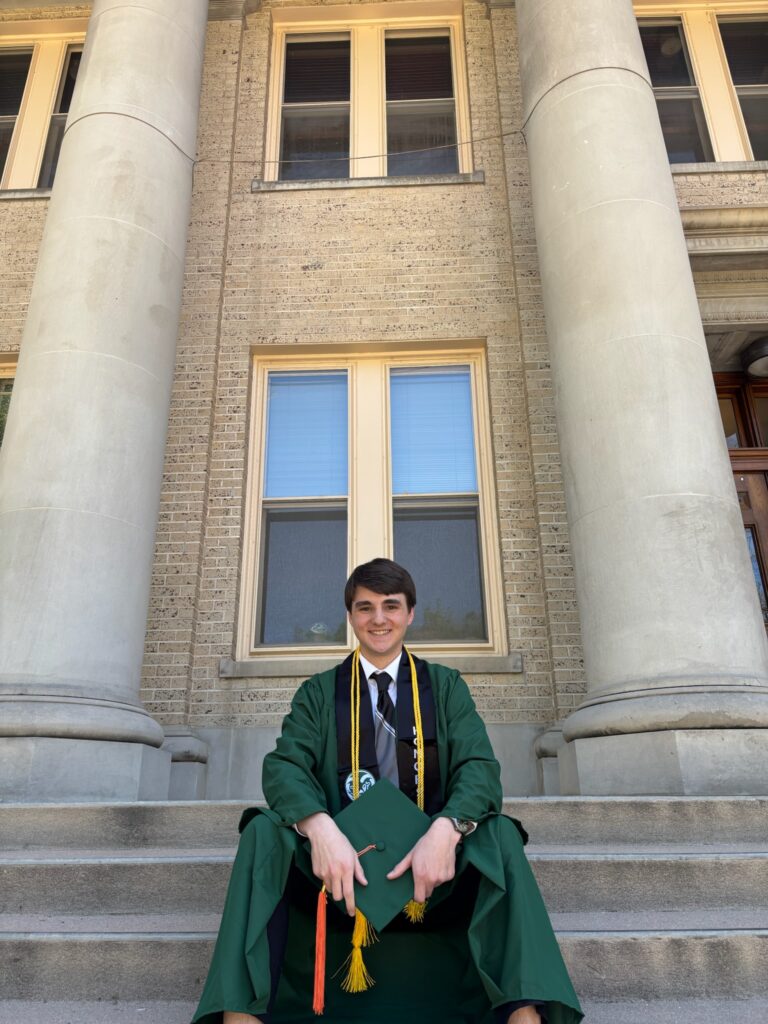 Man in cap and gown