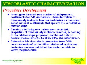 Viscoelastic Characterization