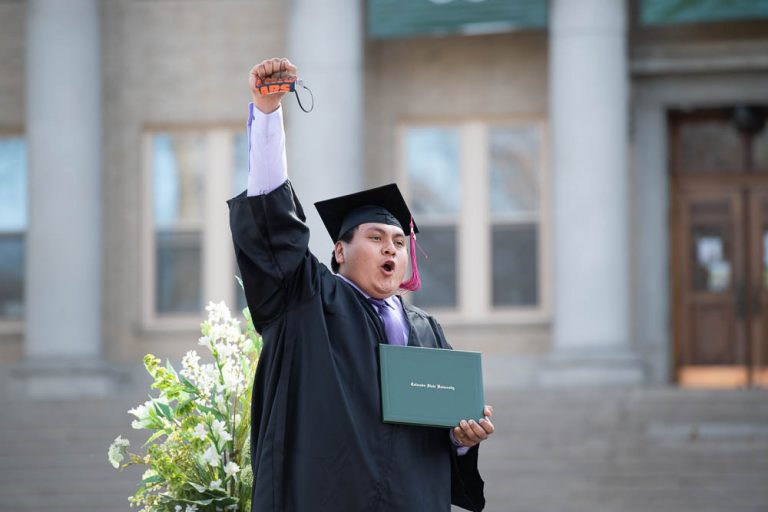 Colorado State University Ceremonial Walk Across the Oval, December 20, 2019.