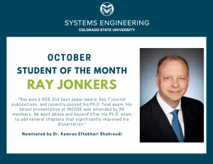 Ray Jonkers - October Student of the Month