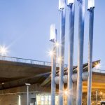 An energy facility at dusk in Canada.