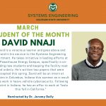 Student of the month award for David Nnaji