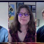 Thomas Bradley talking with two other panelists [screen capture on YouTube]