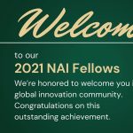 NAI Announcement with the text "Welcome to all 2021 NAI Fellows"