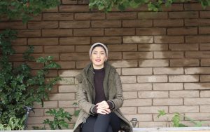 Somayeh Aliebrahimi, a master’s student at Colorado State University, smiling outside.