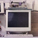 Image of outdated computer equipment.