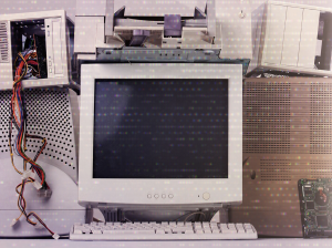 Image of outdated computer equipment.