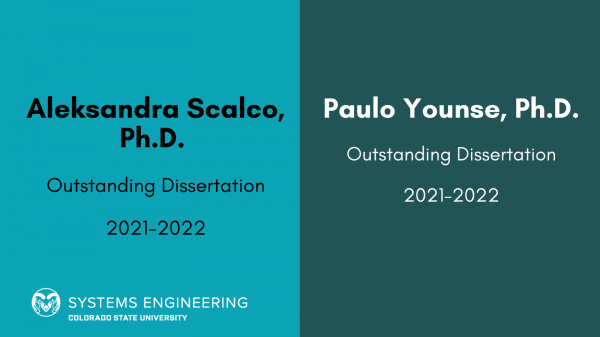 Aleksandra Scalco and Paulo Younse receive Outstanding Dissertation Awards