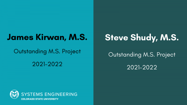 James Kirwan and Steve Shudy received Outstanding Project Awards