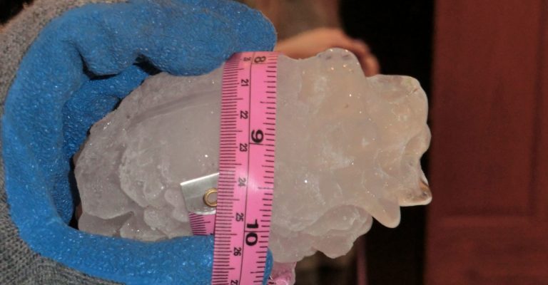 largest-ever recorded hailstone fell Aug. 13 near Bethune, Colorado