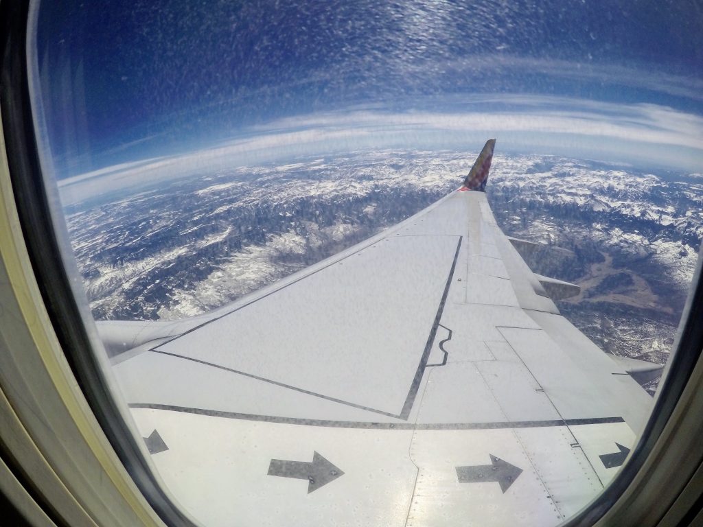 The view from a plane window