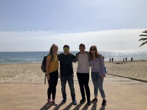 Four study abroad students in Alicante