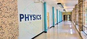 Physics hallway, CSU Engineering Building.