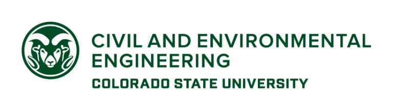 Logo of the Department of Civil and Environmental Engineering, Colorado State University.
