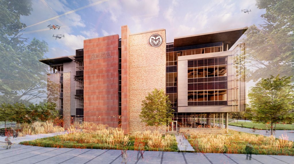 Initial concept of the Don and Susie Law Engineering Future Technologies Building, part of the Walter Scott, Jr. College of Engineering at Colorado State University.