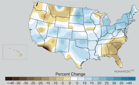 Map of potential climate change South Korea