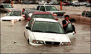 Severe flooding creates havoc for Las Vegas commuters.